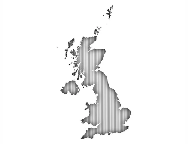 トタンのイギリスの地図, — ストック写真