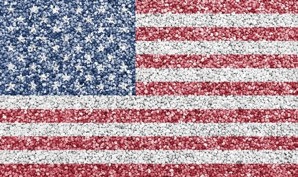 Bandeira dos EUA em sementes de papoila — Fotografia de Stock