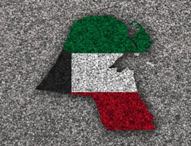 Harita ve haşhaş tohumu Kuveyt bayrağı