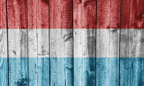 Прапор Люксембургу по дереву вивітрювання — стокове фото
