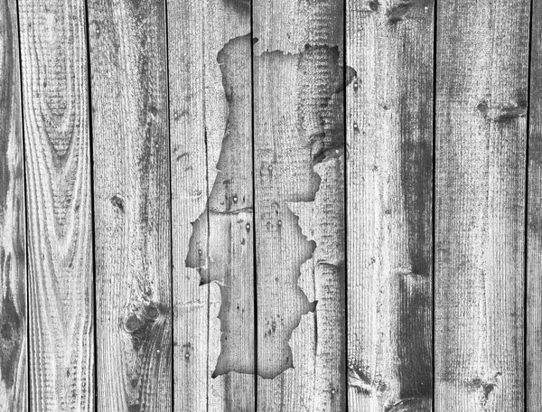 Map of Portugal on weathered wood — Stock Photo, Image