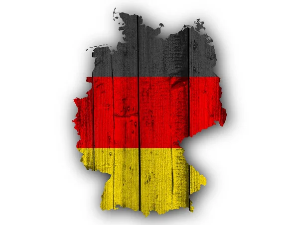 Texturierte Karte von Deutschland in schönen Farben — Stockfoto