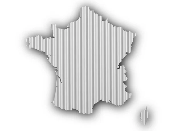 Texturierte Karte von Frankreich in schönen Farben — Stockfoto
