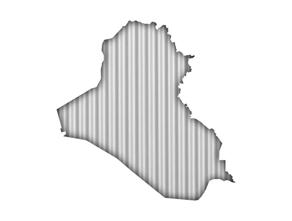 トタンにイラクの地図 — ストック写真