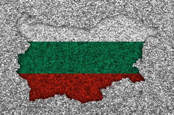 Mapa texturizado de Bulgária em cores agradáveis — Fotografia de Stock