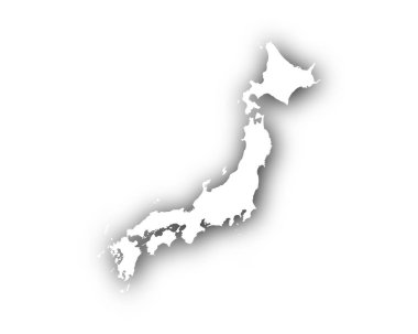 Gölge ile Japonya Haritası
