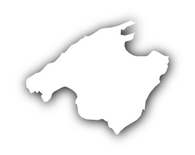 Gölge ile Mallorca harita