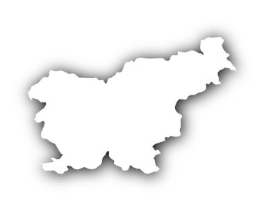 Gölge ile Slovenya haritası