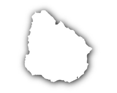 Gölge ile Uruguay Haritası