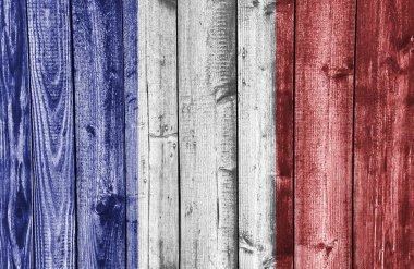 Güzel renklerde Fransa'nın dokulu bayrak