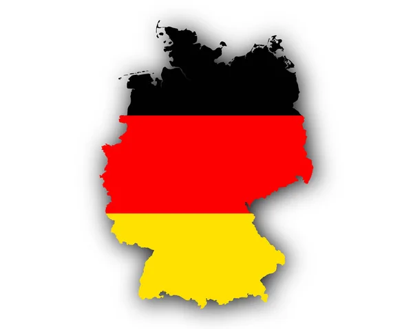 Mapa y Bandera de Alemania — Archivo Imágenes Vectoriales