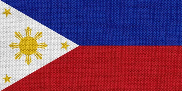 Флаг Филиппин на старом постельном белье — стоковое фото