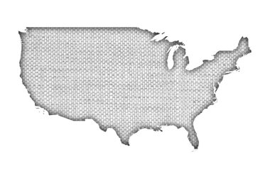 Eski keten üzerinde Usa Haritası