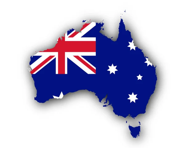 Карта і прапор Австралії — стоковий вектор