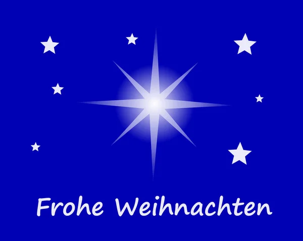 Frohe Weihnachten mit Sternen am Himmel — Stockvektor