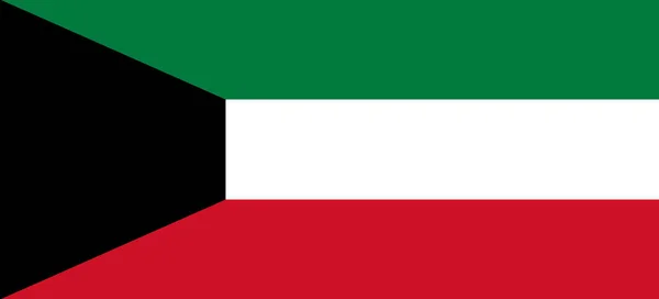 Barevná vlajka Kuvajtu — Stockový vektor
