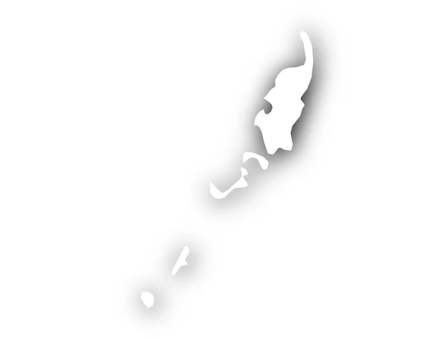 シャドウとパラオの地図 — ストックベクタ
