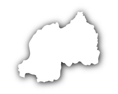 Gölge ile Ruanda Haritası