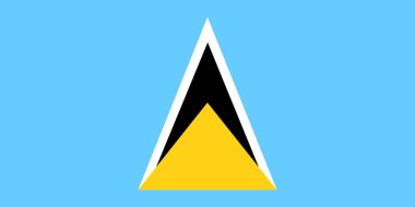 Renkli bayrak Saint Lucia