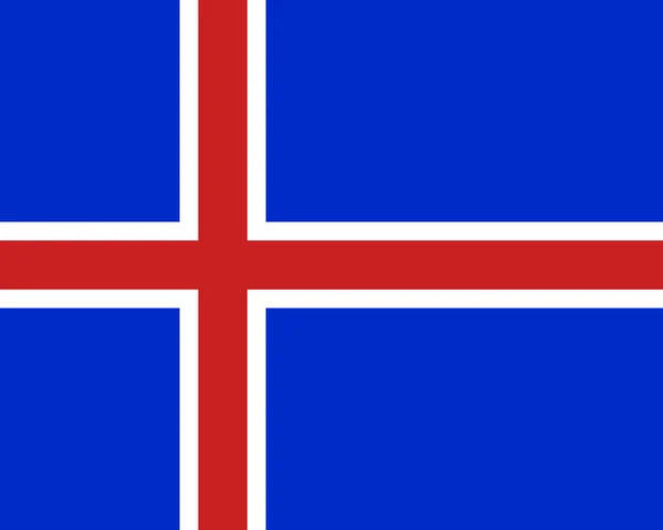 [Kolorowa flaga Islandii — Wektor stockowy