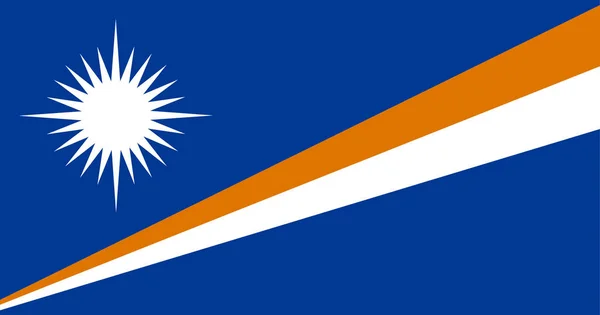 Bandera de color de las Islas Marshall — Archivo Imágenes Vectoriales