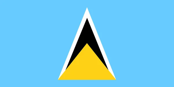 Színes Saint Lucia zászlaja — Stock Vector