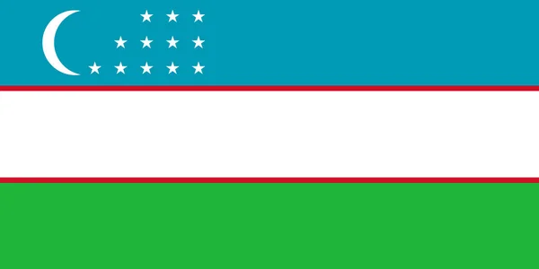 Bandera coloreada de Uzbekistán — Archivo Imágenes Vectoriales