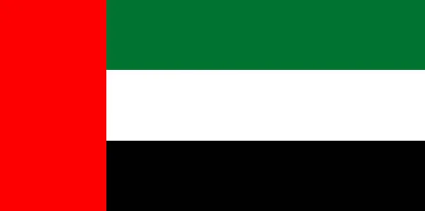 Farbige Flagge der Vereinigten Arabischen Emirate — Stockvektor