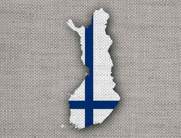 Map and flag of Finland — Stock Photo, Image