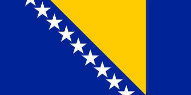 Bosna ve Hersek renkli bayrak