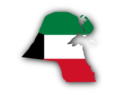 Harita ve Kuveyt bayrağı