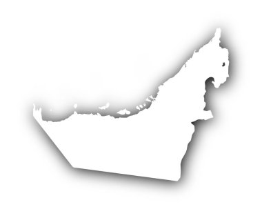 Harita gölge ile Birleşik Arap Emirliği