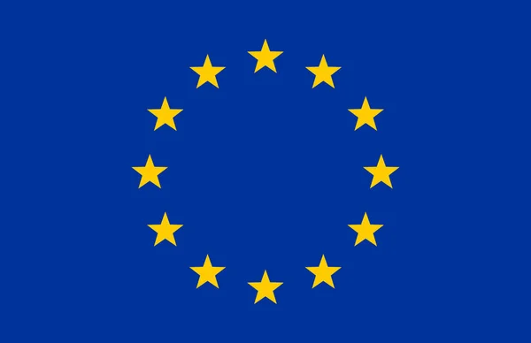 Farbige Flagge der EU — Stockvektor