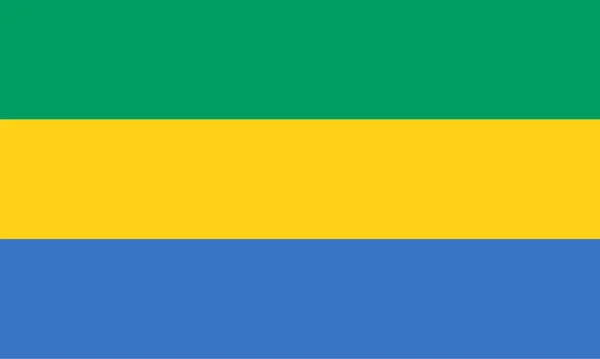 Drapeau coloré du Gabon — Image vectorielle