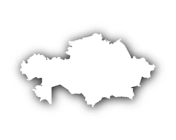 A shadow Kazahsztán Térkép — Stock Vector