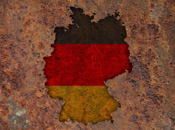 Texturierte Karte von Deutschland in schönen Farben — Stockfoto
