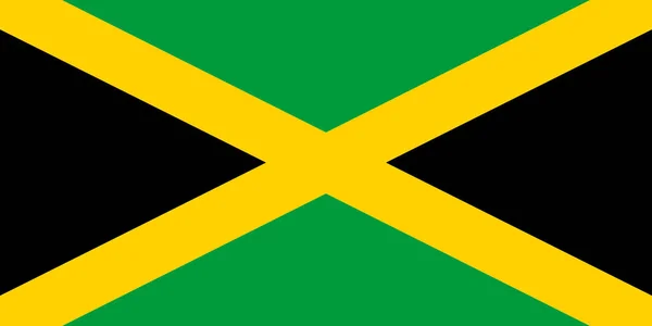 Gekleurde vlag van Jamaica — Stockvector