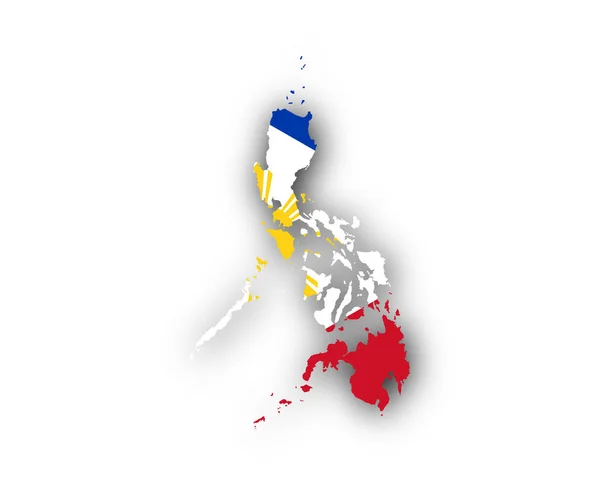 Carte et drapeau des Philippines — Image vectorielle