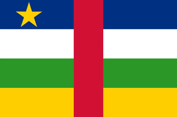 Bandera coloreada de la República Centroafricana — Vector de stock