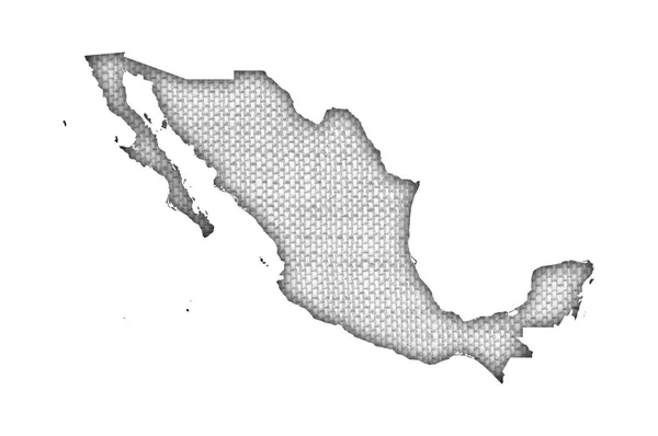 古いリネンのメキシコの地図 — ストック写真