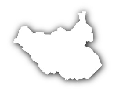 Gölge ile Güney Sudan Haritası