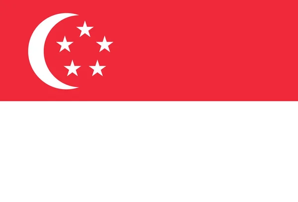 Gekleurde vlag van Singapore — Stockvector