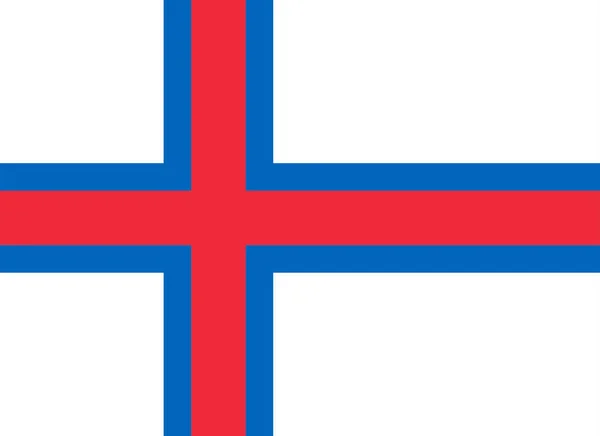 Цветной флаг Фарерских островов — стоковый вектор