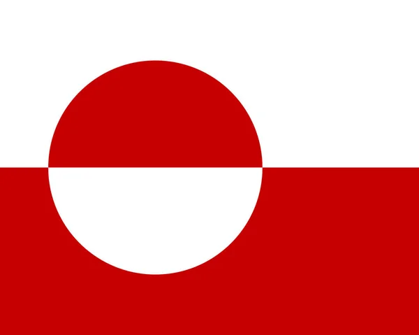 Gekleurde vlag van Groenland — Stockvector