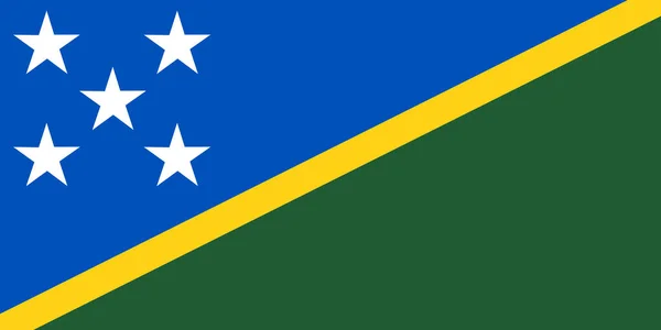 Färgflagga Salomonöarna — Stock vektor