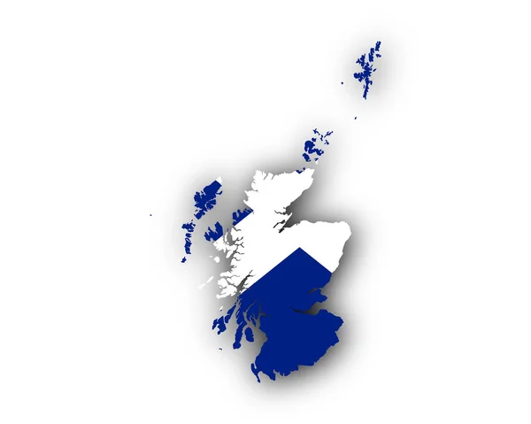 지도 스코틀랜드의 국기 — 스톡 벡터