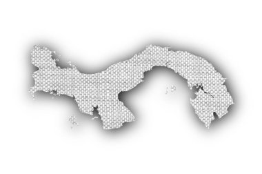 Panama harita üzerinde eski keten