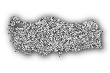 Türkiye'nin harita üzerinde haşhaş tohumu