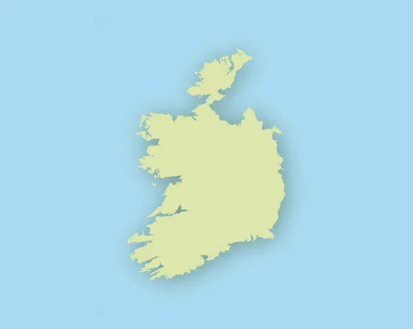 シャドウとアイルランドの地図 — ストックベクタ