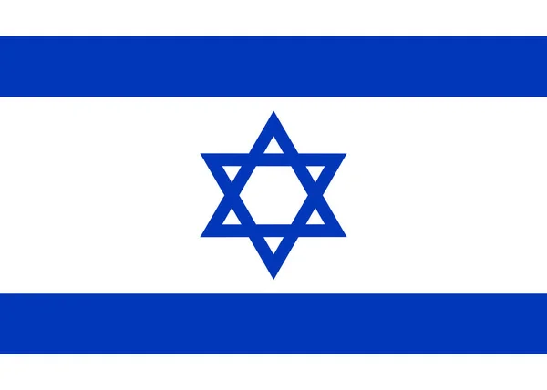 Colored flag of Israel — Stock Vector